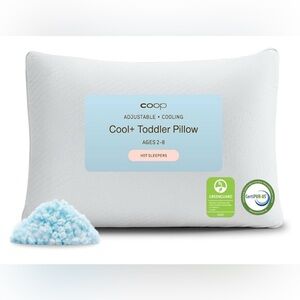 Coop Cool+ Adjustable Toddler Pillow 13x19in Cooling Gel Memory Foam Kids Age 2+
